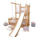 Dachschrägenbett mit Rutsche