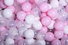 Zusatzbälle / Bällebad rosa-weiß-transparent