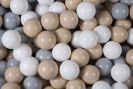 Zusatzbälle / Bällebad beige-grau-weiß