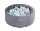 Bällebad Velvet dunkelgrau rund inkl. 200 Bälle