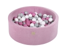 Bällebad Velvet dunkelrosa rund inkl. 200 Bälle