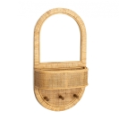 Kidsdepot Rattan Wandspiegel Mees mit Ablage