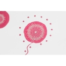 Hängelampe Häkelblume weiß-rosa