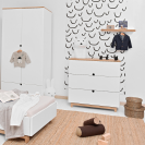 Schrank Nomi 2-türig weiß-natur