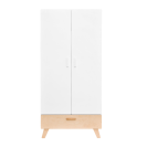 Schrank Hoppa 2-türig weiß-natur