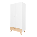 Schrank Hoppa 2-türig weiß-natur