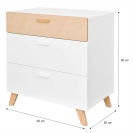 Kommode Hoppa weiß-natur