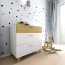 Kommode Hoppa weiß-natur