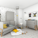 Schrank Lotta 2-türig grau