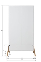 Schrank Lotta 2-türig grau