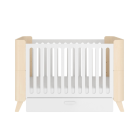 multifunktionales /mitwachsendes Babybett Hoppa weiß-natur