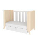 multifunktionales /mitwachsendes Babybett Hoppa weiß-natur