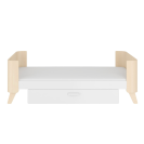 multifunktionales /mitwachsendes Babybett Hoppa weiß-natur