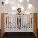 multifunktionales /mitwachsendes Babybett Hoppa weiß-natur