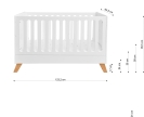 Babybett Hoppa weiß-natur 60x120