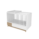 Babybett Nomi weiß-natur 70x140 inkl. Schublade