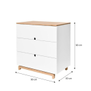 Kommode Nomi weiß-natur