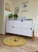 Große Kommode Lotta Snow 6 Schubladen