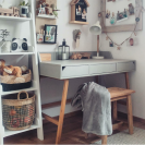 Kinderschreibtisch Lotta grau