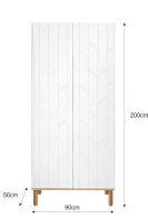 Schrank Toteme botanic 2-türig weiß