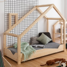 Kinderbett Haus Holz Luna Modell A