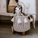 Rattan Korb zum Ziehen weiß