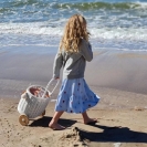 Rattan Korb zum Ziehen weiß