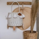 Rattan Korb zum Ziehen weiß