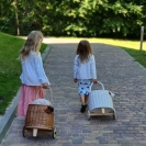 Rattan Korb zum Ziehen weiß