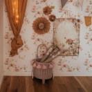 Rattan Korb zum Ziehen rosa