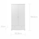 Schrank Royal timeless 2-türig weiß