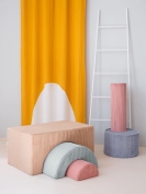 Schaumstoffbausteine Spielset Regenbogen beige