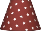 Lampenschirm Sterne rot-weiß