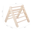 Kletterdreieck + Rutsche-Kletterwand Set Holz weiß