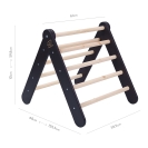 Kletterdreieck + Rutsche-Kletterwand Set Holz schwarz