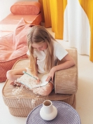 XL-Sitzkissen Cord rosa