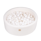 Bällebad weiß Boucle Stoff inkl. 200 Bälle