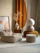 Wigiwama Boucle Teddy Ball Kissen beige