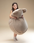 Wigiwama Sitzsack Bär Boucle Teddy Biscuit beige