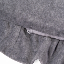 runde Spielmatte mit Rüschen grau