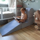 Schaumstoffbausteine Boucle cremeweiß 3-teilig