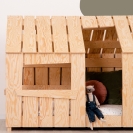 Hausbett / Hütte Holz Mat