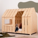 Hausbett / Hütte Holz Mat