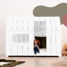 Hausbett / Hütte Holz Mat