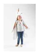 Wild&Soft Umhang / Teppich Einhorn weiß