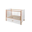 Babybett Ratata weiß-natur 60x120