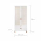 Schrank Ratata 2-türig weiß-natur