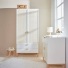 Schrank Ratata 2-türig weiß-natur