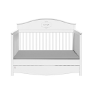 Bellamy Babybett Snow weiß 70x140 inkl. Schublade und Rausfallschutz