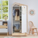 Schrank Tatam 2-türig weiß-natur